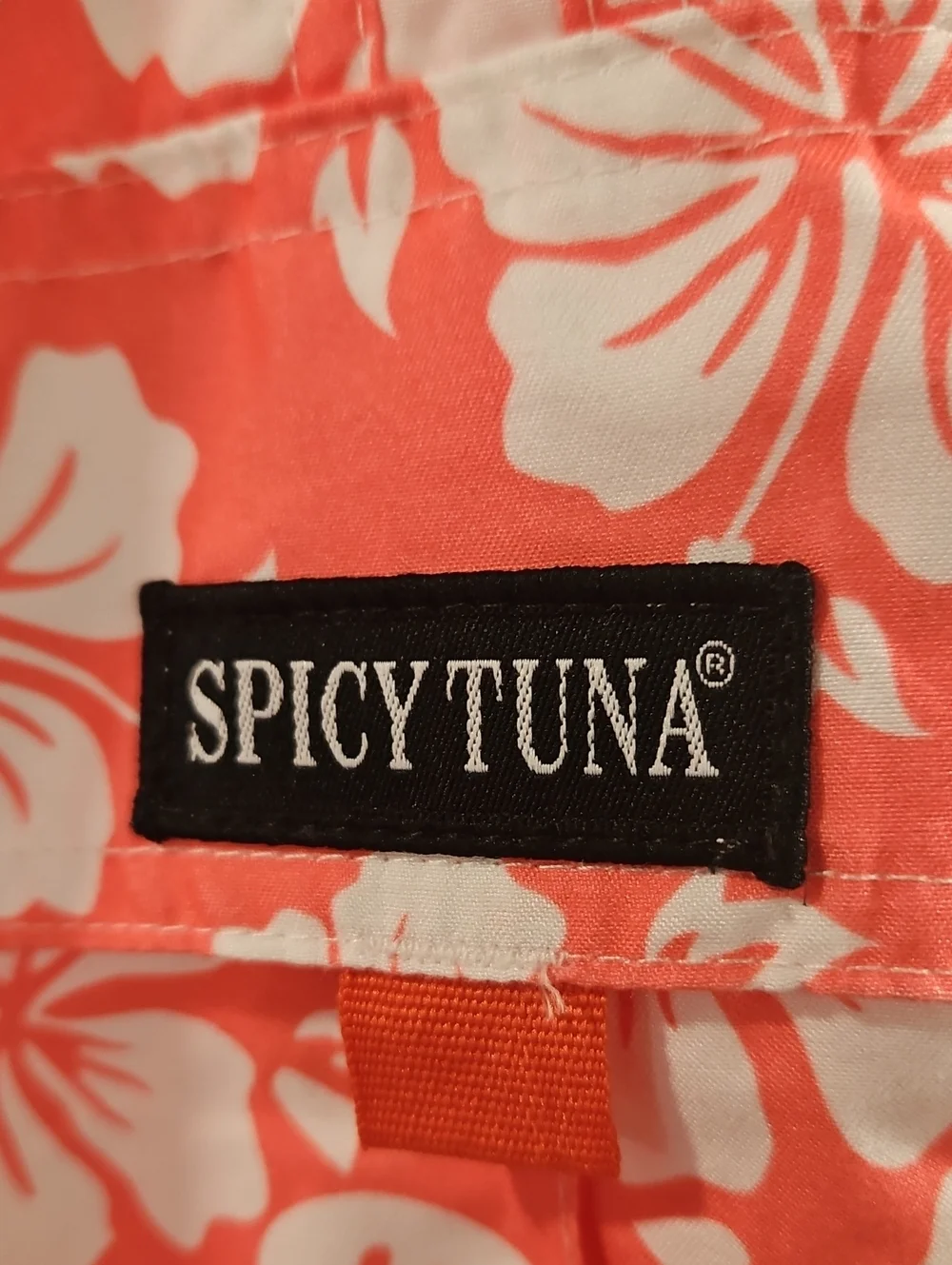 Spicy Tuna Men's Swimsuit.  Size S. Tropical Floral Print.
